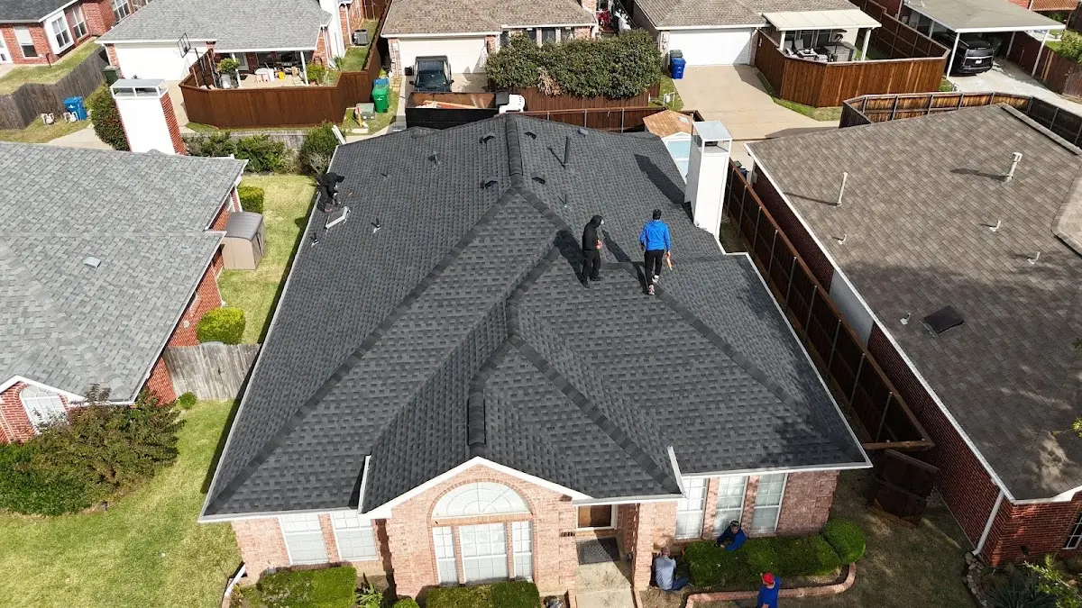 Slate & Tile Roof Repair work in progress on a Montevideo property